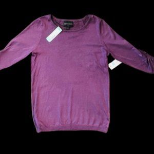 Women's Absolutely Ruched 3Q Sleeve Pullover Sweater NWT - Small